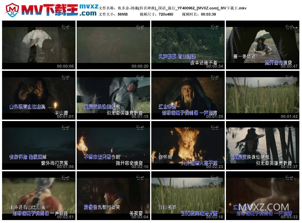 鱼多余-剑魂(抖音神曲)_国语_流行_YF400962